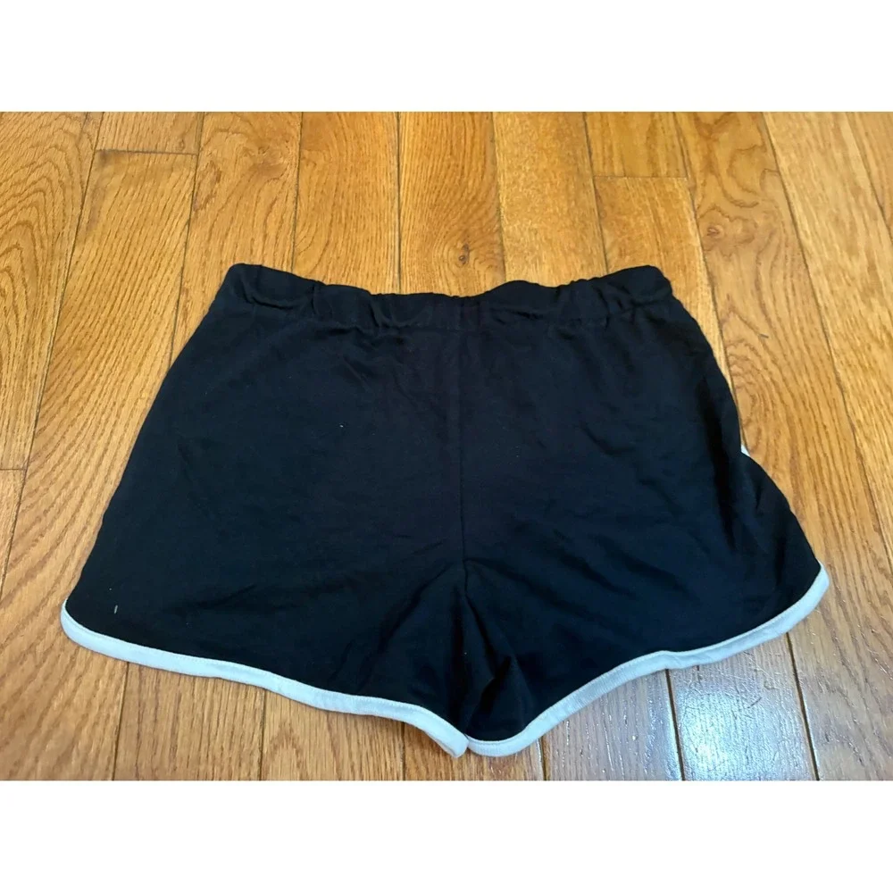 Old Navy Kids XL 14-16 Black White Contrast Trim Dolphin Shorts Activewear